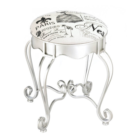Pretty In Paris Metal Stool - Distinctive Merchandise
