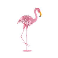 Leaning Solar Flamingo Statue - Distinctive Merchandise