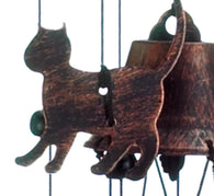 26" Bronze Cats Wind Chimes - Distinctive Merchandise