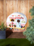 Pink And White Camper Birdhouse