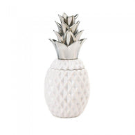 12" Silver Topped Pineapple Jar - Distinctive Merchandise
