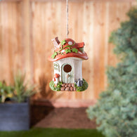 Mushroom Cottage Birdhouse