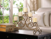 Antiqued Iron 5-Candle Stand - Distinctive Merchandise