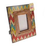 Ikat Chevron Wood Photo Frame - Distinctive Merchandise