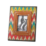 Ikat Chevron Wood Photo Frame - Distinctive Merchandise