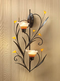 Amber Lilies Candle Wall Sconce - Distinctive Merchandise