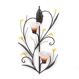 Amber Lilies Candle Wall Sconce - Distinctive Merchandise