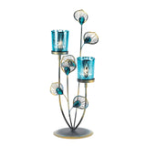 Peacock Plume Candleholder - Distinctive Merchandise