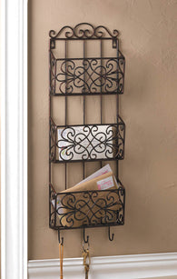 Vintage Charm Triple Wall Rack - Distinctive Merchandise