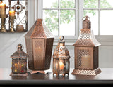 Copper Moroccan Candle Lamp - Distinctive Merchandise