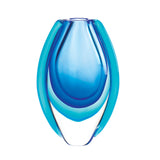 Azure Blue Art Glass Vase - Distinctive Merchandise