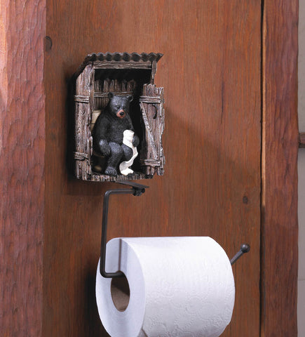 Bear Outhouse Toilet Paper Holder - Distinctive Merchandise