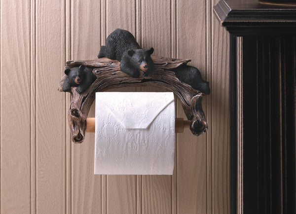 Black Bear Toilet Paper Holder - Distinctive Merchandise