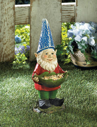 Bird Feeder Gnome Solar Statue - Distinctive Merchandise