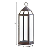 Extra Tall Bronze Contemporary Lantern - Distinctive Merchandise