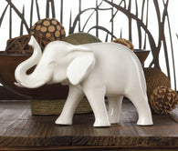 Sleek White Ceramic Elephant - Distinctive Merchandise