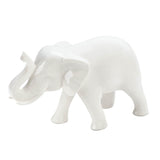 Sleek White Ceramic Elephant - Distinctive Merchandise