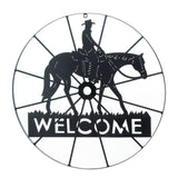 Cowboy Welcome Wheel Sign - Distinctive Merchandise