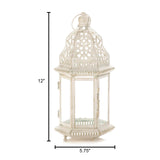 Sublime Distressed White Lantern - Distinctive Merchandise