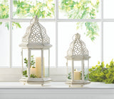 Sublime Distressed White Lantern - Distinctive Merchandise