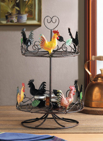 Rooster 2-Tier Countertop Rack - Distinctive Merchandise