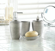 Silver Shimmer Bath Accessory Set - Distinctive Merchandise