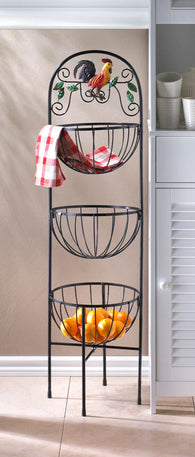 Rooster 3-Tier Kitchen Basket - Distinctive Merchandise