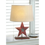 Farmhouse Red Star Table Lamp - Distinctive Merchandise