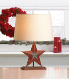 Farmhouse Red Star Table Lamp - Distinctive Merchandise