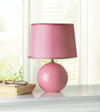 Pink Round Base Table Lamp - Distinctive Merchandise