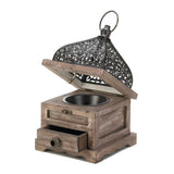 Small Flip-Top Wooden Lantern - Distinctive Merchandise