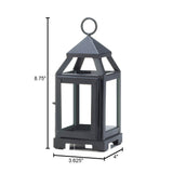 Black Mini Contemporary Lantern - Distinctive Merchandise
