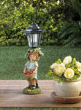 Apple Basket Solar Street Light Statue - Distinctive Merchandise