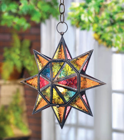 Multi Faceted Colorful Star Lantern - Distinctive Merchandise