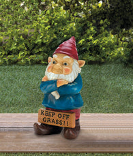 Keep Off Grass Grumpy Gnome - Distinctive Merchandise