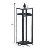 Large Black Dramatic Geometry Lantern - Distinctive Merchandise