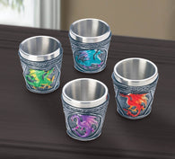 Mythical Dragons Shot Glass Set Of 4 - Distinctive Merchandise