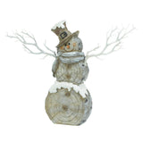 Snowman Statue With Twig Lights - Distinctive Merchandise