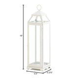 Large Country White Open Top Lantern - Distinctive Merchandise