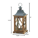 Wooden Diamond Lattice Lantern - Distinctive Merchandise