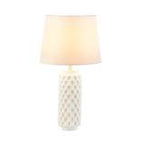 White Honeycomb Table Lamp - Distinctive Merchandise