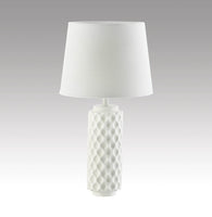 White Honeycomb Table Lamp - Distinctive Merchandise