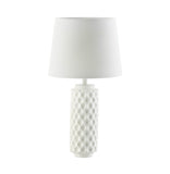 White Honeycomb Table Lamp - Distinctive Merchandise