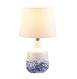 White And Blue Splash Table Lamp - Distinctive Merchandise