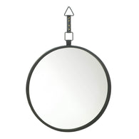Round Mirror With Leather Strap - Distinctive Merchandise