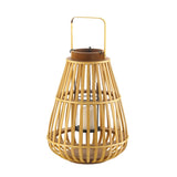 Large Slat Wood Lantern - Distinctive Merchandise