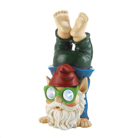 Handstand Solar Gnome Figurine - Distinctive Merchandise