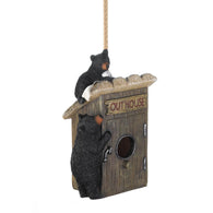 Black Bear Outhouse Birdhouse - Distinctive Merchandise