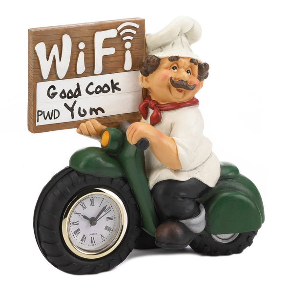 Chef W/ Wifi Sign And Clock - Distinctive Merchandise