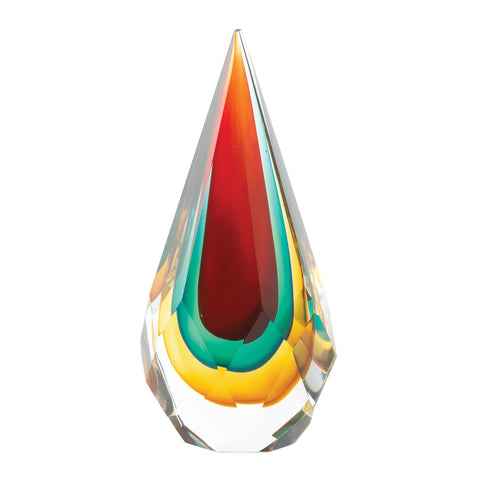 Faceted Teardrop Art Glass - Distinctive Merchandise